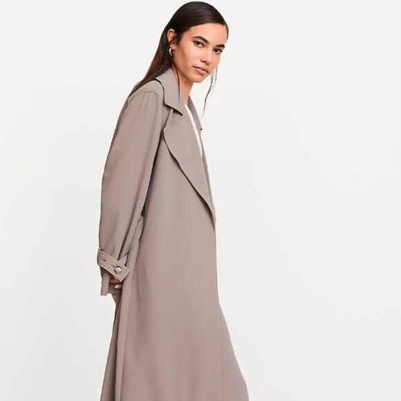 LOFT Jackets & Blazers - LOFT Versa Crepe Drape Oversized Trench Coat